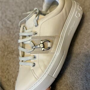 Salvatore Ferragamo White Leather Sneakers